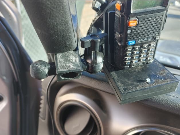 Double 20 mm A-Pillar Ball Mount