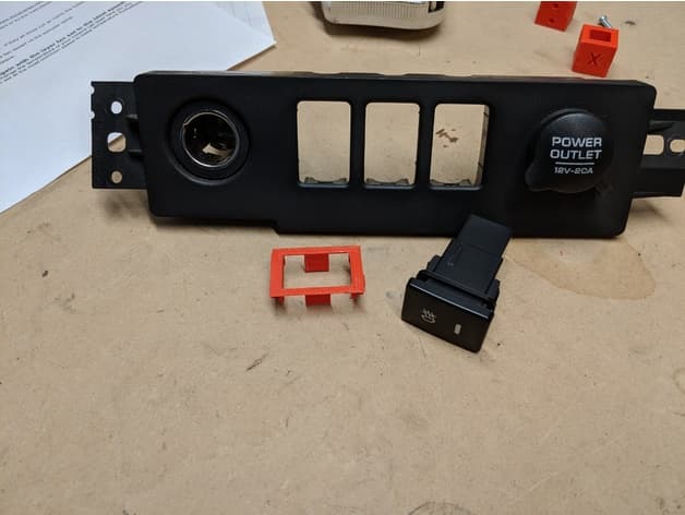 Toyota Push-Switch Dashboard Adapter — image 1 of 3